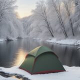 【川釣り】冷たい水温への対策 | 冬の装備と準備 をイメージした 広角の風景、川、冬 の写真