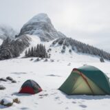 【雪山装備】冬登山の持ち物チェックリスト | 雪原を歩くための道具選び をイメージした 広角の風景、山、冬、雪景色 の写真