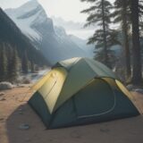 【キャンプ用具】軽量な寝袋の選び方 | 荷物を減らす持ち物リスト をイメージした 広角の風景 の写真