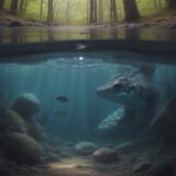 【両生類】水中の様子を観察 | 春の繁殖期の生態を記録する をイメージした 広角の風景、春 の写真