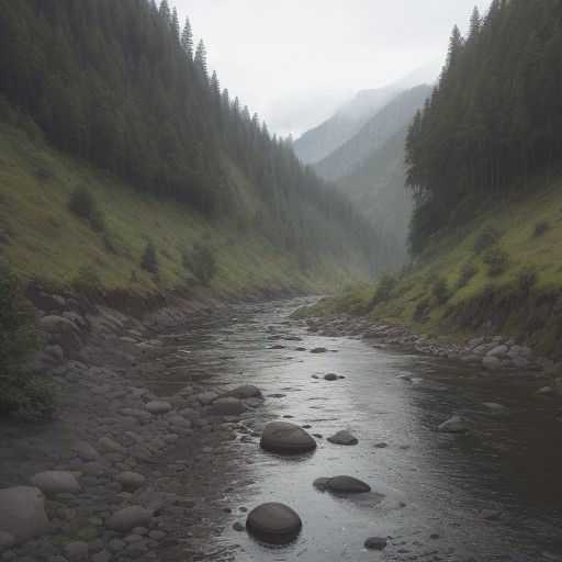 【川釣り】雨量の確認方法 | 釣行前の天気チェック をイメージした 広角の風景、川 の写真