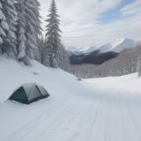 【スキーデビュー】雪山のスキー場 | 初心者が準備すべき持ち物と流れ をイメージした 広角の風景 の写真
