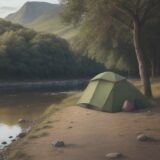 【川用ポール】釣りの準備と持ち運び | 川辺での活用方法 をイメージした 広角の風景、川、川 の写真