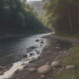【川の気温予報】河川の流れを確認 | 釣行計画に役立つ情報 をイメージした 広角の風景、川、川 の写真