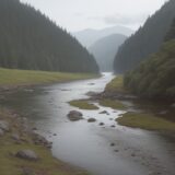 【川釣り】雨量と水量の確認方法 | 釣行判断のポイント をイメージした 広角の風景、川 の写真