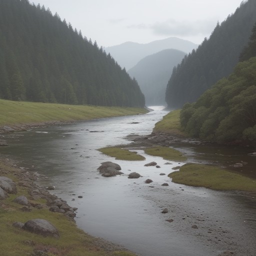 【川釣り】雨量と水量の確認方法 | 釣行判断のポイント をイメージした 広角の風景、川 の写真
