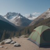 【登山パンツ】通気性と吸湿性が高い素材 | 夏山歩きの服装選び をイメージした 広角の風景、ハイキング、山、夏 の写真