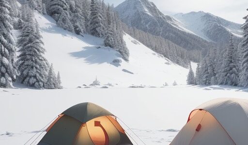 【冬キャンプ】焚き火で体を温める | 雪山のキャンプ場での一夜