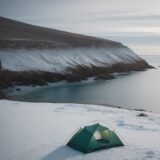 【ウェットスーツ】冬の海で体温を守る | おすすめの防寒対策と保温方法 をイメージした 広角の風景、冬 の写真