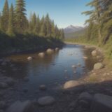 【川の気温予報】水温の変化と魚の動き | 生態系のサイクルを確認する をイメージした 広角の風景、川 の写真