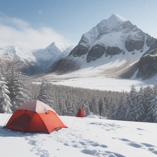 【雪山】冬の積雪ルート | 装備と歩き方のポイント をイメージした 広角の風景、山、雪景色、冬、雪景色、ハイキング の写真