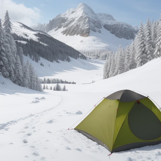 【ウィンタートレイルランニング】冬の装備と防寒対策 | 雪山の走り方 をイメージした 広角の風景、登山道、冬、冬、山、雪景色 の写真