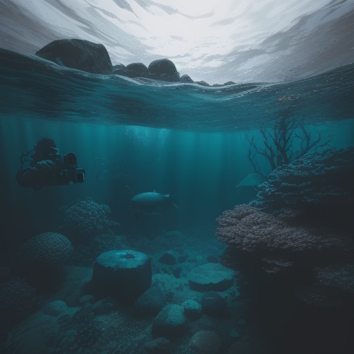 【水中カメラ】深海の様子を撮る | 水深での撮影方法と注意点 をイメージした 広角の風景 の写真