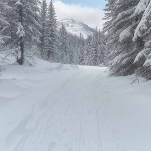 【雪解け】春の山歩き | 登山口から頂上までの道のり をイメージした 広角の風景、雪景色、ハイキング、春、登山道 の写真