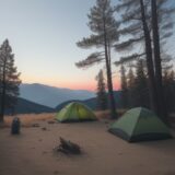 【キャンプ用品】テント選びのポイント | おすすめの道具リスト をイメージした 広角の風景 の写真