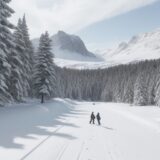 【スノーボード】スピードが出る板選び | 雪山での滑走感 をイメージした 広角の風景、雪景色、山、雪景色 の写真