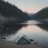 【新月】月齢による潮時の変化 | 夜の海で魚が集まる時間帯の選び方 をイメージした 広角の風景、山頂 の写真
