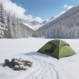 【山の気温変化】温暖化の影響で変わる季節 | 雪解けから新緑への移り変わり をイメージした 広角の風景、山、雪景色 の写真