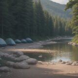 【カヤック用パドル】夏の川の流れに沿って漕ぎ出す | 水辺のレジャー準備 をイメージした 広角の風景、夏、川 の写真