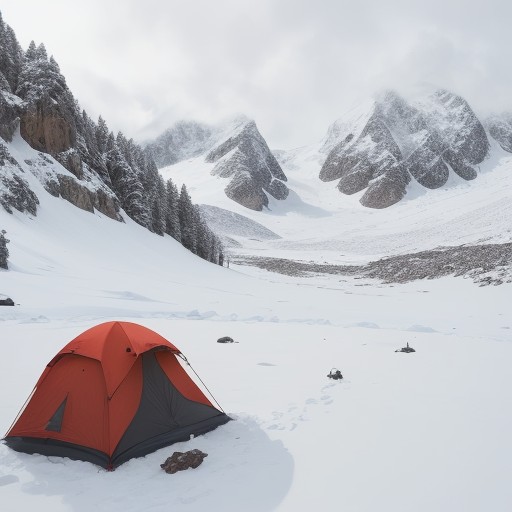 【防寒ウェア】冬の登山で準備するコート | 山頂での冷え込みを防ぐ方法 をイメージした 広角の風景、冬、山、冬 の写真
