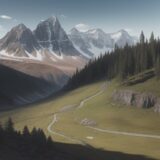 【地形理解】地図の断面図でルートを確認 | 山の傾斜を把握する方法 をイメージした 広角の風景、山 の写真
