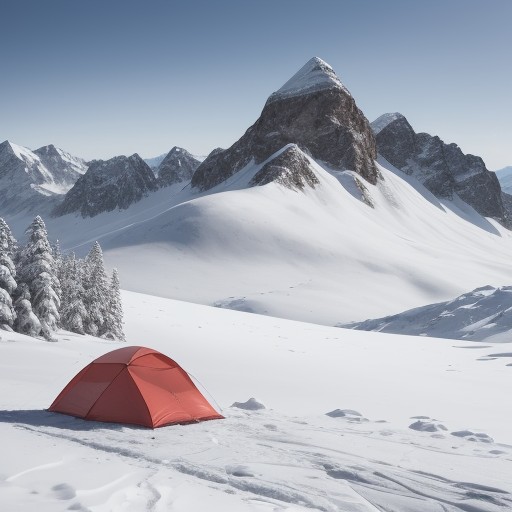 【冬山】雪が積もる山頂の景色 | 冬の登山装備とルートの選び方 をイメージした 広角の風景、山、冬、雪景色、山、冬 の写真