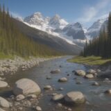 【水生生物】山の中の川で見つけた生き物 | 生態系のつながりを観察する をイメージした 広角の風景、山、川 の写真