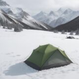 【天気予報】冬の雪山登山で確認する項目 | 降雪量とタイミングの判断 をイメージした 広角の風景、山、冬、雪景色 の写真
