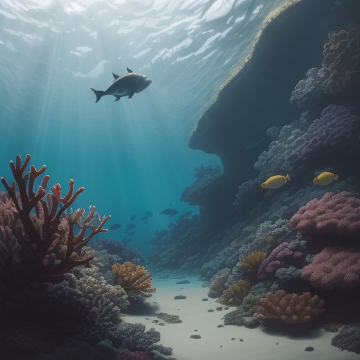 【熱帯魚】サンゴ礁の海を泳ぐ姿 | 海洋生物の多様性を観察する をイメージした 広角の風景 の写真