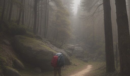 【アウトドアパンツ】秋の雨が降る登山道を歩き | 岩場での耐久性を確認する