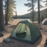 【キャンプ道具】快適さを追求した装備の選び方 | 自然の中で送るゆとりの時間 をイメージした 広角の風景 の写真