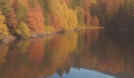 【カヤック】湖で巡るパドル体験ルート | 秋の紅葉が映る水面の景色