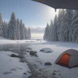 【水圧】液柱の仕組みと圧力の変化 | 冬の海で潜る深さと知識 をイメージした 広角の風景、冬 の写真