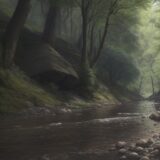 【魚類】川の環境に合わせた体の進化 | 生態系の仕組みとつながり をイメージした 広角の風景、川 の写真