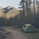 【環境保全】登山道のルールとマナー | 森の環境を守るための習慣 をイメージした 広角の風景、登山道、ハイキング、森 の写真