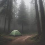 【天候対応術】山歩きに傘を持ち歩く理由 | 雨の森を歩くための備え をイメージした 広角の風景、ハイキング、森 の写真
