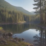 【両生類】水辺に集まる繁殖の様子 | 生態系のつながりを辿る をイメージした 広角の風景 の写真