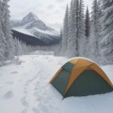 【装備リスト】道具を揃えて歩く山道 | 冬の連休に向けた準備の内容 をイメージした 広角の風景、ハイキング、山、登山道、冬 の写真