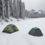 【防寒着】冬の登山で体温を維持する服装選び | 素材の組み合わせと重ね着のコツ をイメージした 広角の風景、冬、山、冬 の写真