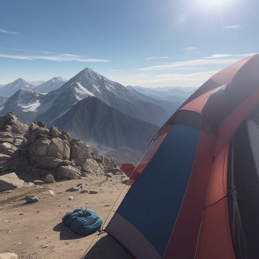 【天気予報】晴れの日の登山 | 山頂で浴びる陽射しと景色 をイメージした 山 の写真