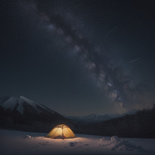 【キャンプ場】星が見える場所選び | 山梨県の自然の中で過ごす夜 をイメージした 山 の写真