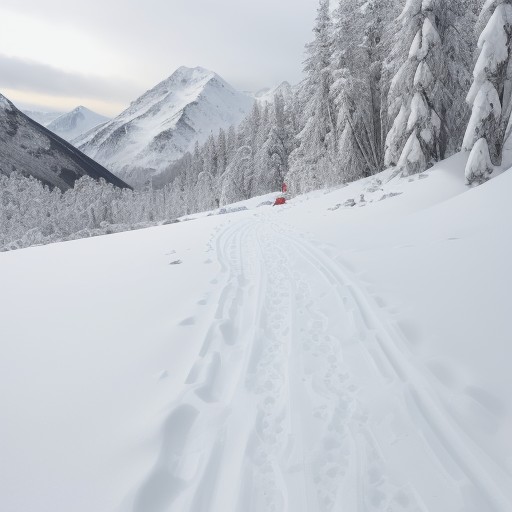 【雪山登山】寒波が来る前の天気予報 | 準備と判断のポイント をイメージした 雪景色、冬、山、雪景色、雪景色 の写真