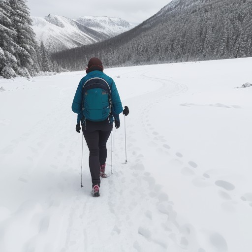 【ウィンタートレイルランニング】冬の装備と防寒対策 | 雪山の走り方 をイメージした 冬、雪景色、山、雪景色、登山道、雪景色 の写真