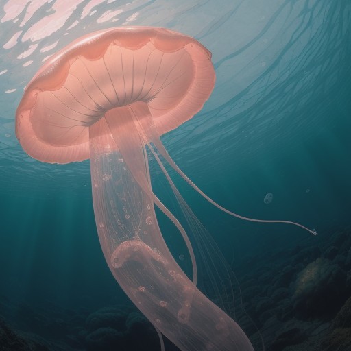【クラゲ】海に漂う生き物 | 体を包む粘液の役割と特徴 をイメージした 夏 の写真
