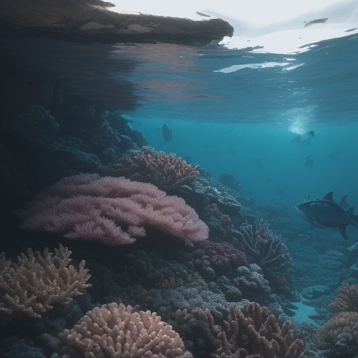 【海洋生物】海の中に住む魚や甲殻類の暮らし | 海の環境を守る活動 をイメージした自然風景の写真