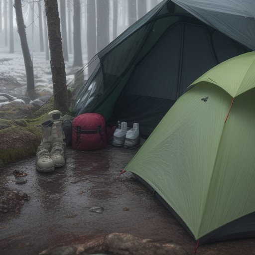 【防水ジャケット】雨の日の山歩き | 撥水機能で選ぶ雨具のポイント をイメージした 冬、ハイキング の写真