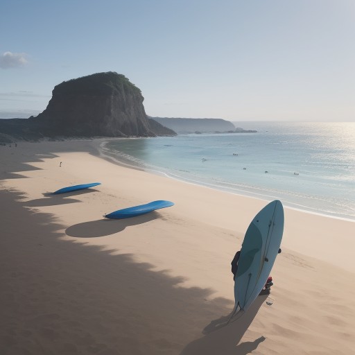 【サーフィン】砂浜でバランス感覚を鍛える | 夏の海辺で行うエクササイズ をイメージした 夏 の写真