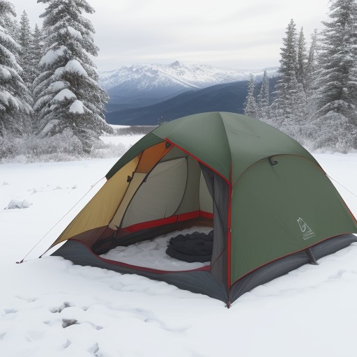 【テント】冬の山キャンプで使う道具 | 選び方の基準と設営の手順 をイメージした 冬、雪景色、山 の写真