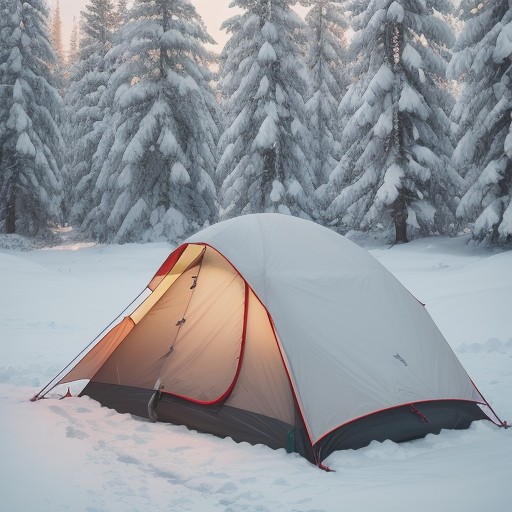 【キャンプ道具】忘れ物を確認するチェックリスト | 冬の森への持ち物 をイメージした 冬、雪景色、森 の写真