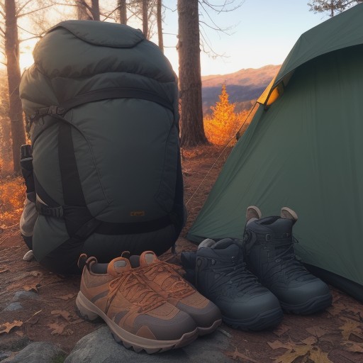 【登山安全】紅葉の山道を歩くための備え | 健康管理と事故の防ぎ方 をイメージした 秋、ハイキング、夕日 の写真
